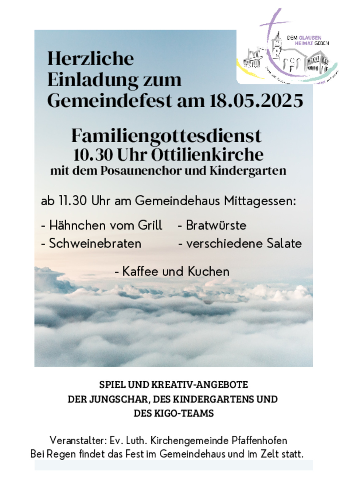 Plakat zum Gemeindefest, auch verlinkt als PDF