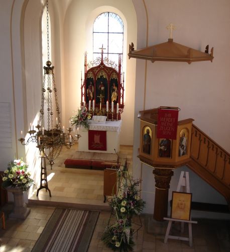 Innenraum der Ottilienkirche Pfaffenhofen (2007)